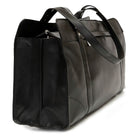 Ashlin Carlton Leather Carry All Business Case - Black-Top zippered construction for durability
