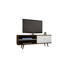 Manhattan Comfort Liberty MDP and MDF 62.99"W TV Stand, Rustic Brown and White (201AMC96)-Free Standing TV Stand for Living Room and Bedroom use.