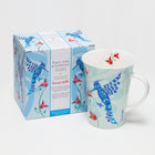 Oscardo Peace, Love and Happiness by Francis Dick Porcelain Mug - 295ml-Slender Shape Porcelain Mug - Holds 295ml / 10 oz, ideal for coffee, tea, and hot beverages