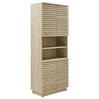 Modway Render Tall Faux Travertine Linen Storage Cabinet - Travertine-Tall Storage Cabinet