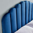Modway Veronique Performance Velvet Full/Queen Headboard - Navy-Scalloped Edge Accents