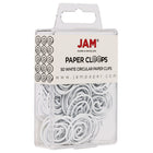 JAM Paper Circular Paper Clips - Round - White - 50 Pack-Size: 1 inch (Diameter) | Keep your stacks of paper organized with coloured paper clips