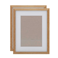 Decent Living Solid Wooden Picture Frame - 14" x 18" - Golden Teak - 2 Pack-Material: 100% Natural Solid Wood (Okan / Teak)
