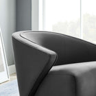 Modway Odyssey Performance Velvet Armchair - Grey-Brushed Gold Legs