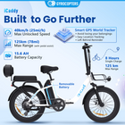 Gyrocopters iCaddy Electric Bike for Adults - Speed 40 kmph PAS Range 125 km - White-A 650W peak brushless DC motor delivers speeds up to 40 km/h and handles inclines up to 15 degrees with ease