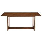 Modway Solara 71" Rectangle Wood Dining Table - Walnut-7