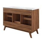 Modway Soma 48" Double Sink Bathroom Vanity - Walnut/White-8