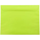 JAM Paper 9 x 12 Booklet Envelopes, Brite Hue Ultra Lime Green, 100 Pack (5156771g)-Ultra lime green