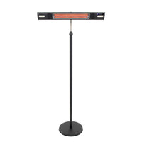 EnerG+ 1500-Watt Floorstanding Infrared Electric Patio Heater with LED and Remote-Pole mounted and portable patio heater allows you to direct heat exactly were you need it
