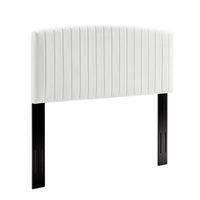 Modway Rebecca Performance Velvet Twin Headboard - White-Glam Deco Headboard