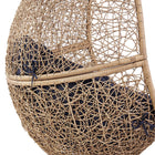 Modway Encase Outdoor Patio Rattan Swing Chair - Cappuccino Navy-8