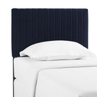 Modway Keira Performance Velvet Twin Headboard - Midnight Blue-Durable Stain-Resistant Fabric