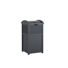 Suncast Wicker Trash Hideaway - Cyberspace-30 gallon capacity.