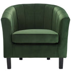Modway Prospect Channel Tufted Performance Velvet Armchair - Emerald-Dense Foam Padded Seat
