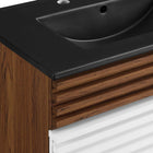 Modway Render 30" Bathroom Vanity - White/Walnut/Black-Assembly Required