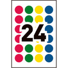 Avery Print or Write Removable Colour-Coding Labels, 3/4" Round, Assorted, 240 Pack (2348)-0.75" Round Assorted