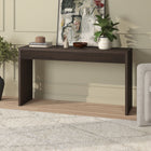 Hudson&Canal Lawrence 55"W Console Table - Alder Brown-Finished in wood-look alder brown