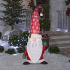GEMMY Airblown Inflatable Christmas Damask Tomten with Curved Hat - 60"-For indoor and outdoor use