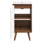 Modway Transmit 18" Bathroom Vanity - Walnut/White-8