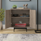 Hudson&Canal Whitman 28"W Accent Cabinet - Antiqued Grey Oak-Product Dimensions: 14" L x 28" W x 32" H