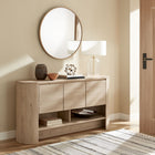 Modway Duval 62" Oval Sideboard - Light Oak-Two Open Shelves
