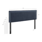 Modway Camille Upholstered Linen Blend Queen Size Headboard - Denim-Removable Slipcover