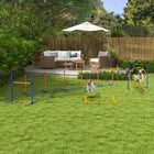 PawHut Dog Agility Training Equipment 4-Piece Set with Adjustable Hurdle and Jump Ring-Adjustable jumping ring and hurdle for varying levels of challenge 