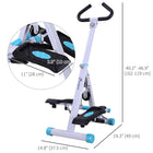 Soozier Stepper Exercise Machine - Stair Stepper with Handlebar - Turquoise-Oil pressure rod resistance system provides a smooth stepping motion, more even resistance overall 