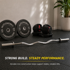 MotionGrey Olympic EZ Curl Bar for Strength Training - 120 cm - Silver-Angled EZ-bar profile provides multiple hand positions for curl and upper-body movements