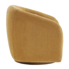 Modway Holland Swivel Chenille Fabric Armchair - Mustard-Wood Frame Swivel Base