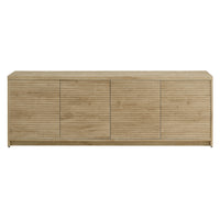 Hudson&Canal Desmond TV Stand for TV's up to 78" - Light Oak-A transitional design accommodates TVs up to 78" for your entertaining space