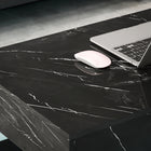 HOMCOM Marble-Effect Coffee Table with LED Light - Effect Black-Melamine coating is scratch-resistant for easy to clean
