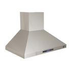 KUCHT KRH4810A 48" 1200 CFM Wall Mounted Range Hood - Stainless Steel-LCD display with sensor touch lets you choose the right fan speed