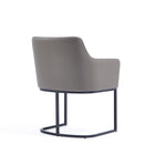 Manhattan Comfort Serena 23.03" Modern Leatherette Upholstered Dining Armchair - Grey - Set of 2-Perfect for Dining Armchair and Accent Chair Use