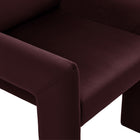 Modway Daven Stain-Resistant Performance Velvet Dining Armchair - Mulberry-8
