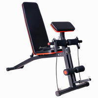 Soozier Foldable Adjustable Dumbbell Bench Press - Weight Li fting Sit Up Ab Workout Bench-Bench with 7 level adjustment for varied workout intensity  