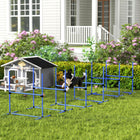 PawHut Dog Training Agility Gear 6-Piece Set with Carrying Bag - Blue-Jumps are 37" wide and feature heights that can be adjusted 