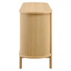 Modway Cadence 6-Drawer Curved Dresser - Oak-Non-Marking Foot Pins