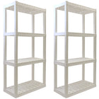 Oskar 4-Tier Heavy Duty Shelving Unit - 14" x 30" x 57" - White-400 lb (180 kg) total capacity (100 lbs per shelf)