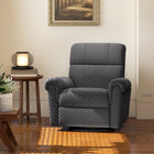 HOMCOM Upholstered Power Recliner with USB Charging Ports - Dark Grey-Gentle rocking motion adds soothing relaxation for daily use