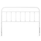 Modway Sage Metal King Headboard - White-Height Adjustable