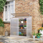 Outsunny Aluminium Cold Frame Greenhouse with Openable Top and 2 Shelves- Maintenance-free aluminium frame designed for long-lasting use
 