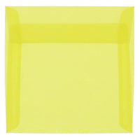 JAM Paper Square Translucent Vellum Invitation Envelopes - 6.5" x 6.5" - Primary Yellow - 25 Pack (PACV526)-Color: Primary Yellow 