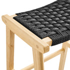Modway Saoirse Woven Rope Wood Bar Stool - Natural Black - Set of 2-9