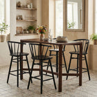 Zuo Stenger Barstool - Black - Set of 2-Dimensions: 18.3" L x 19.9" W x 43.1" H