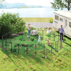 PawHut 24-Panel Heavy Duty Dog Playpen for S/M/L Dogs - 39" H-Made of steel tube and steel wires for stability