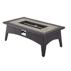 Modway Splendor 43.5" Rectangle Outdoor Patio Fire Pit Table - Espresso-Enjoy the flickering flames of a warm fire with the Splendor Propane Gas Fire Pit Table