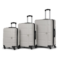 Bondstreet 3-Piece Hardside Luggage Set - ABS - White-made of durable ABS