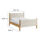 Modway Maven Full Size Fabric Upholstered Platform Bed - Ivory Oak-8