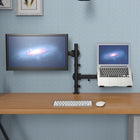 ShoppingAll Fully Adjustable Dual Monitor and Laptop Mount Stand-Anti-scratch pad at the bottom of the base protects your desk from scratches